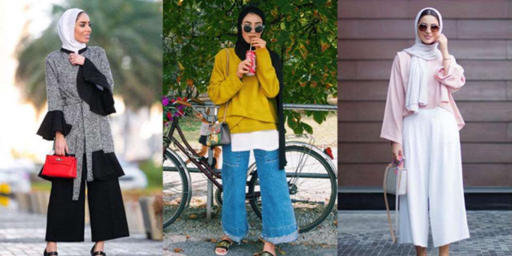 Cara Memadukan Celana Kulot untuk Hijaber