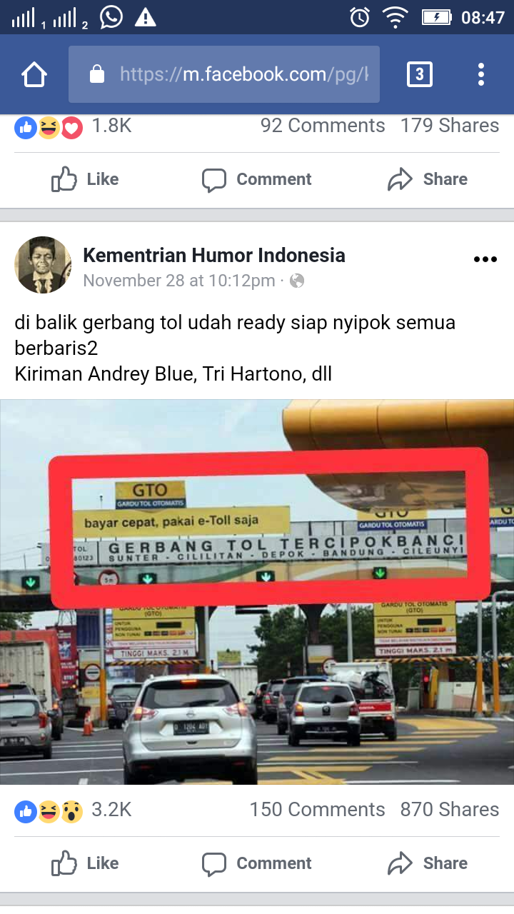 Unggahan Kementerian Humor Indonesia