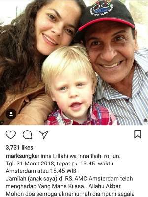 Putri Mark Sungkar Meninggal