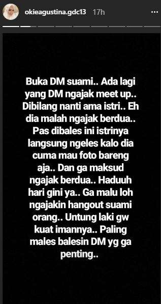 Insta Story Okie Agustina