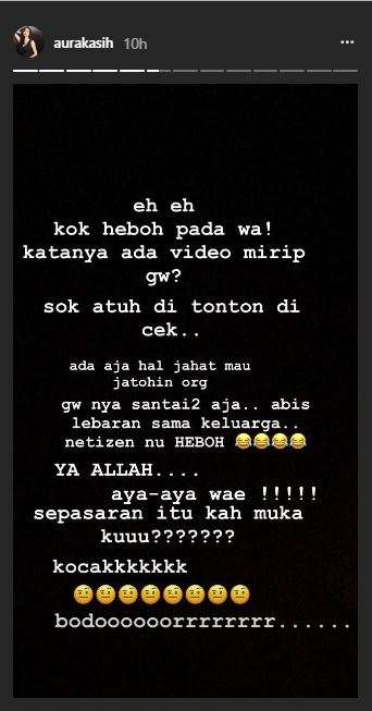Jawaban Aura Kasih soal video asusila yang beredar