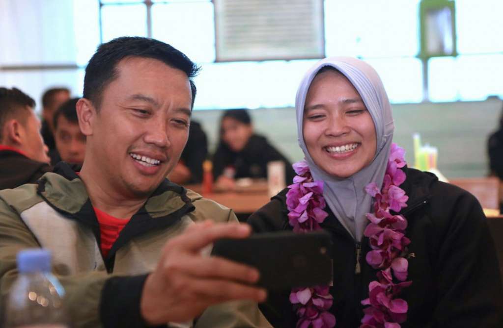 Menpora Imam Nahrawi dan Aries Susanti Rahayu