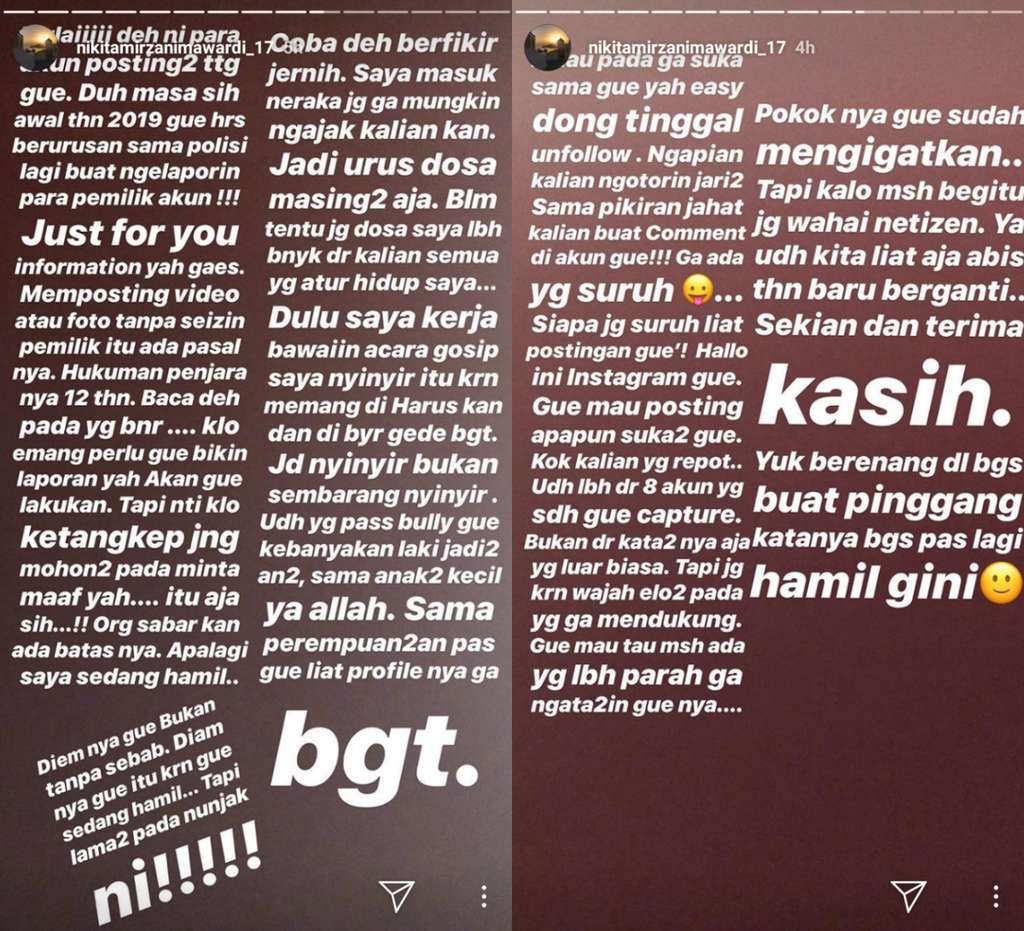 Unggahan Nikita Mirzani