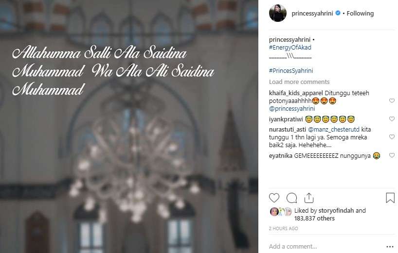 unggahan perdana syahrini