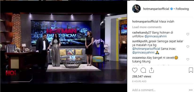 syahrini dan hotman