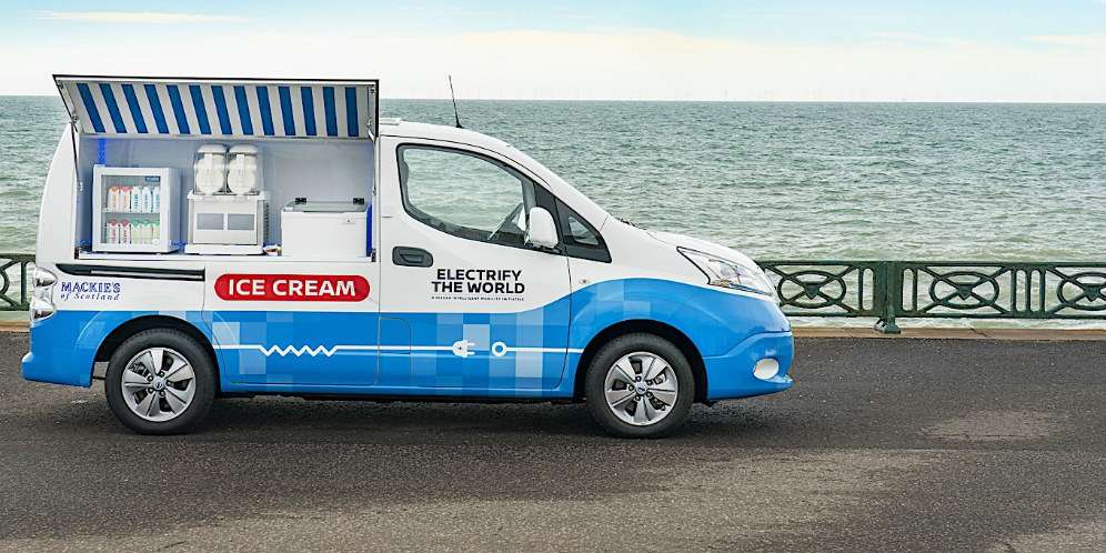 Keren Banget, Nissan Elektrik Disulap Jadi Truk Es Krim