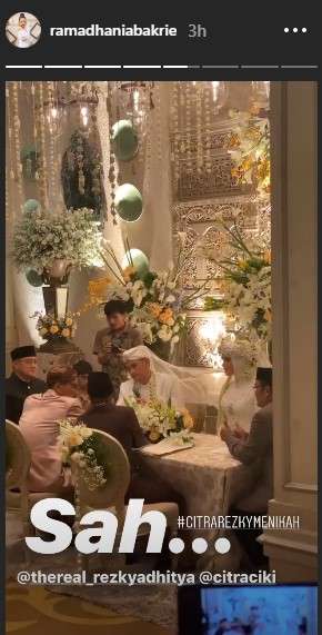 citra kirana dan rezky resmi menikah
