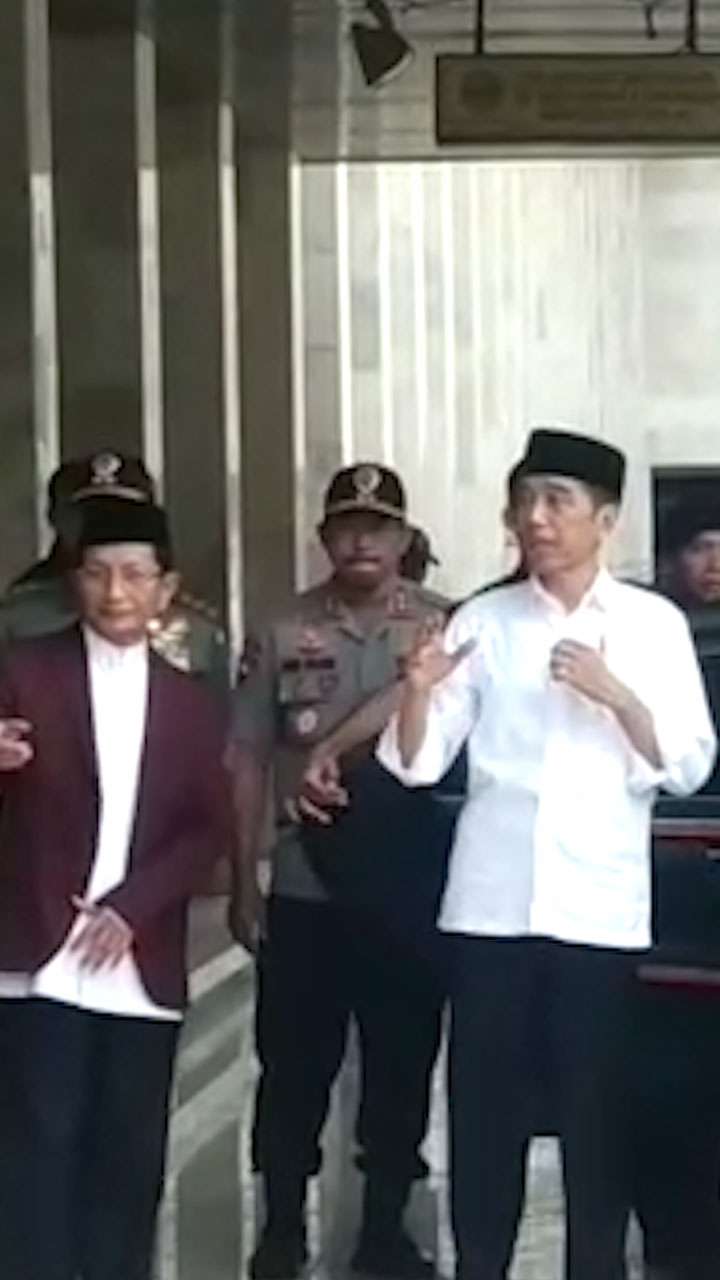 Video Jokowi Pantau Sterilisasi Masjid Istiqlal Guna Cegah Cor