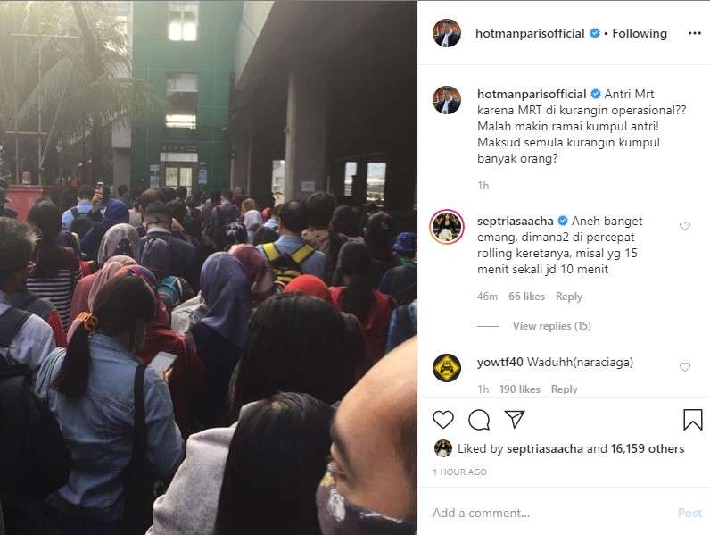 komentar hotman paris