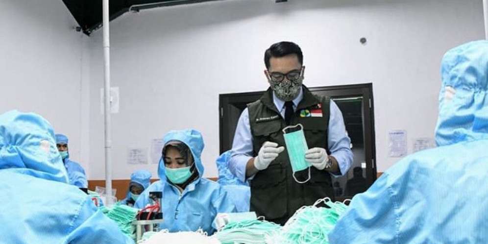 Lawan Penimbun Maker, Ridwan Kamil: Naikkan Produksi Masker 1 Juta per Hari