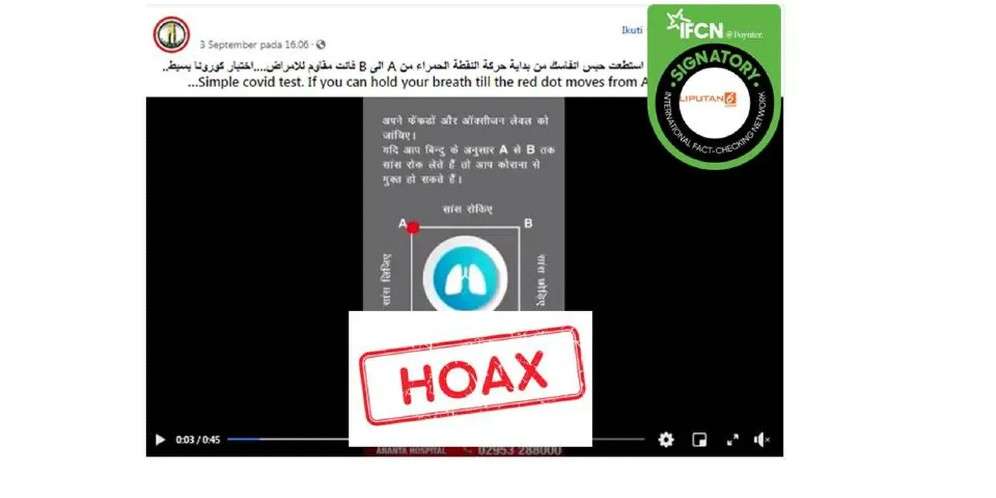 Hoaks Video Teknik Tahan Nafas Untuk Deteksi Covid-19