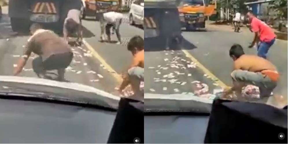 Heboh Video Uang Rp94 Juta Berhamburan di Jalan Raya Bali