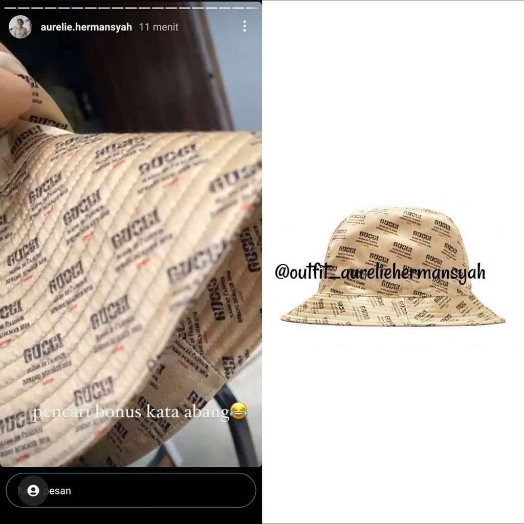 Topi Gucci Aurel Hermansyah