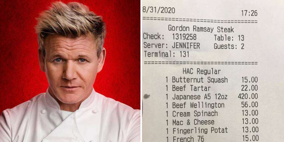 Salah Pesan Steak di Restoran Gordon Ramsay, Tagihan Keluar Ingin Meringis