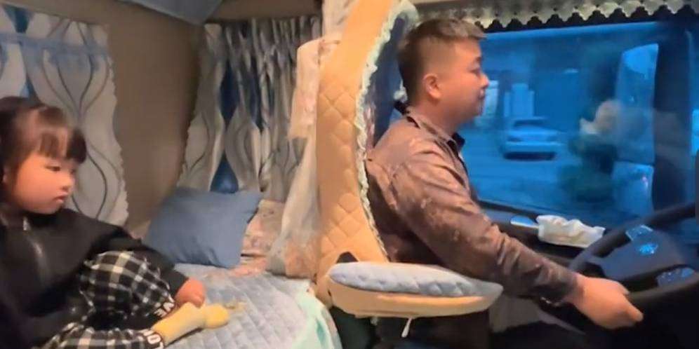 Manjakan Putrinya, Ayah Rela Truk Didekor Jadi Kamar Tidur ala Kerajaan
