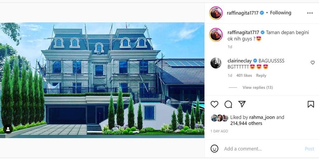 Keren, Begini Penampakan Rumah Baru Raffi Ahmad Penuh Taman | Dream.co.id