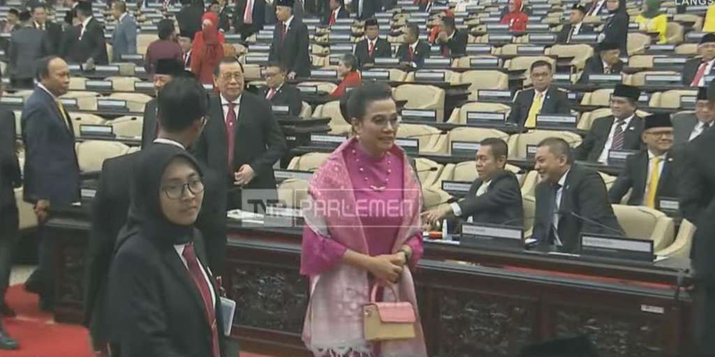 Tampil Anggun Ala Barbie, Sri Mulyani Pakai Kebaya Serba Pink ke Sidang Tahunan MPR