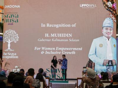 Gubernur Kalsel H. Muhidin Raih The Sraya Recognition, Bukti Komitmen Pembangunan yang Memberdayakan Perempuan
